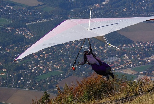  Hang glider just after launch.